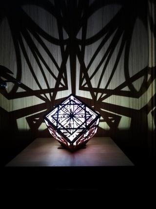 Интересный макет Кубическая лампа макет для лазерной резки