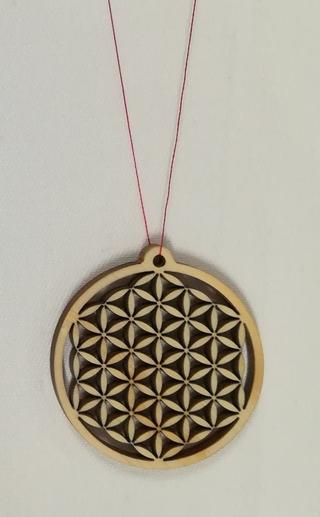 Интересный макет Кулон цветок жизни для лазерной резки файл DXF