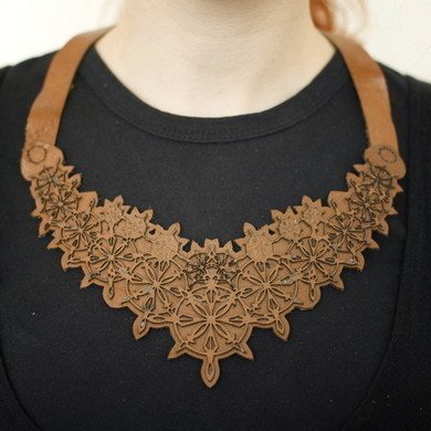 Макет Ледяное кожаное necklace  чертёж для лазерной резки