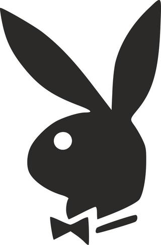 Интересный макет Логотип кролика Playboy Макет для станка формат dxf
