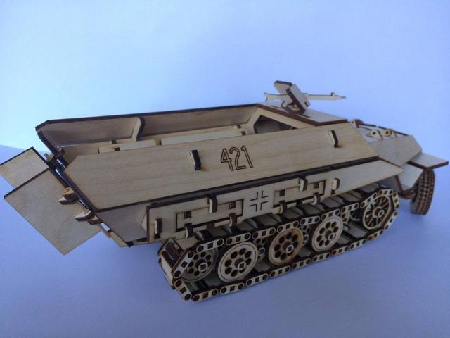 Макет Макет бронированного personnel carrier для лазерной резки 3D-модель деревянная игрушка чертёж для ЧПУ — изображение 4