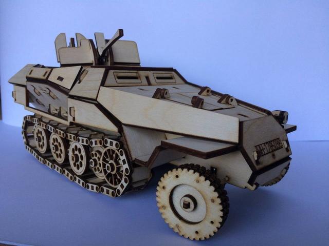 Макет Макет бронированного personnel carrier для лазерной резки 3D-модель деревянная игрушка чертёж для ЧПУ — изображение 2