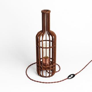 Интересный макет Макет бутылки-лампы из фанеры для лазерной резки