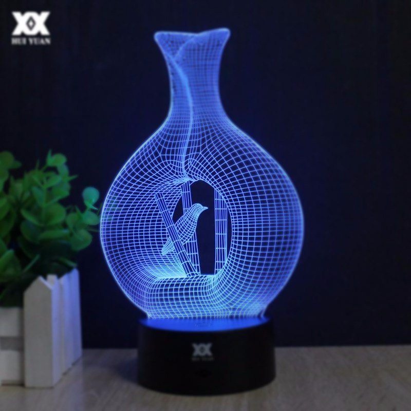 Макет Макет вазы для 3D LED ночника формат dxf