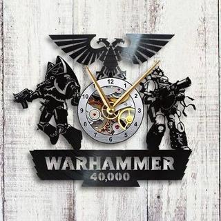 Интересный макет Макет виниловой настенной clock в стиле Warhammer 40k для лазерной резки