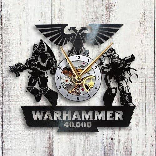 Макет Макет виниловой настенной clock в стиле Warhammer 40k для лазерной резки