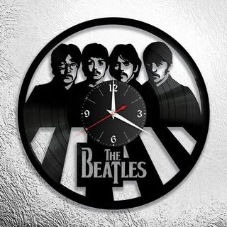 Интересный макет Макет виниловой пластинки группы The Beatles для настенных часов вырезанных лазером