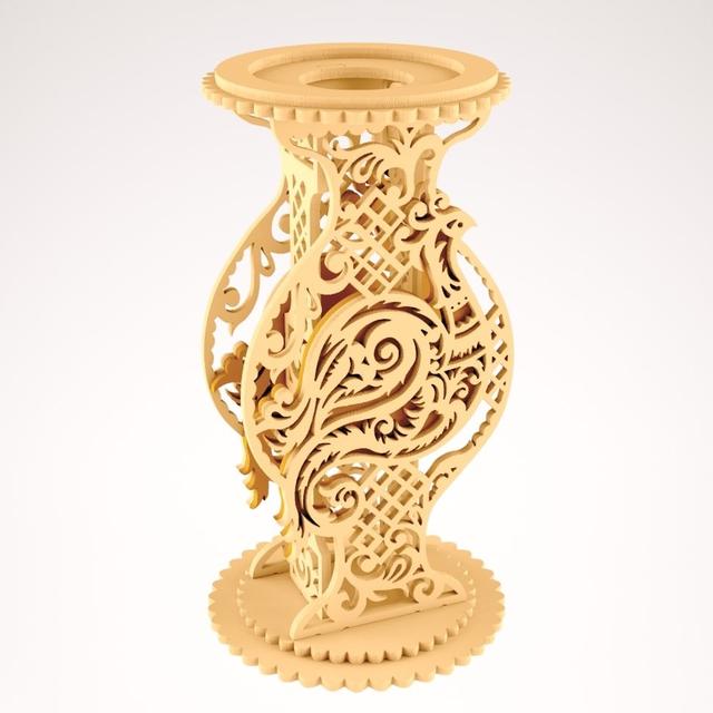 Макет Макет винтажной декоративной вазы для лазерной резки формат dxf — изображение 1