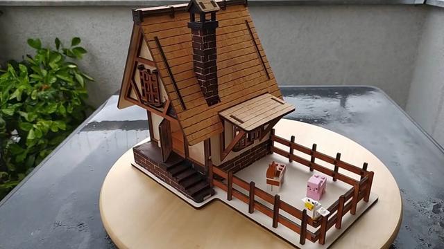 Макет Макет деревенского домика для лазерной резки — изображение 2