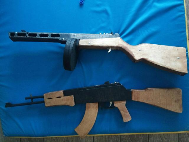 Макет Макет деревянного игрушечного пистолета ППШ-41 для лазерной резки