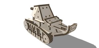 Интересный макет Макет деревянного 3D пазла в виде танка СУ-18 для лазерной резки