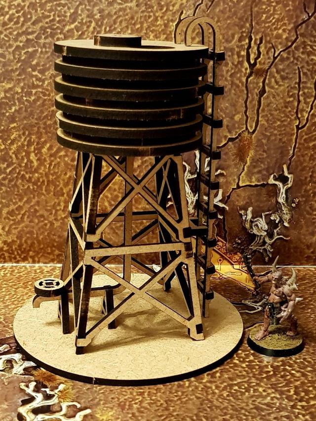 Макет Макет деревянной водяной башни для лазерной резки формат dxf