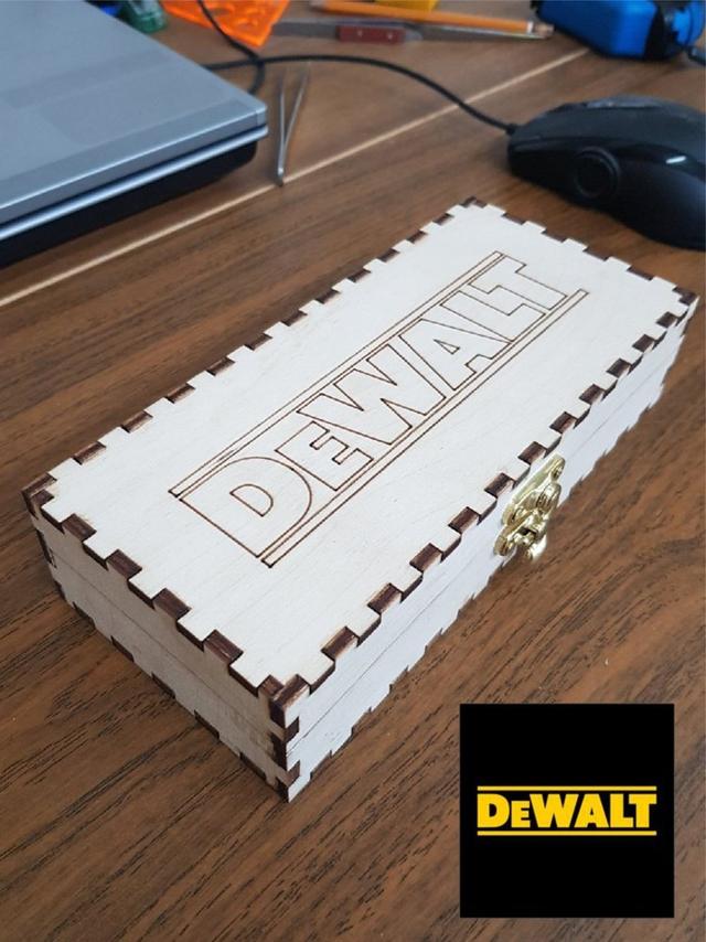 Макет Макет деревянной коробки для лазерной резки под угловую насадку Dewalt — изображение 3