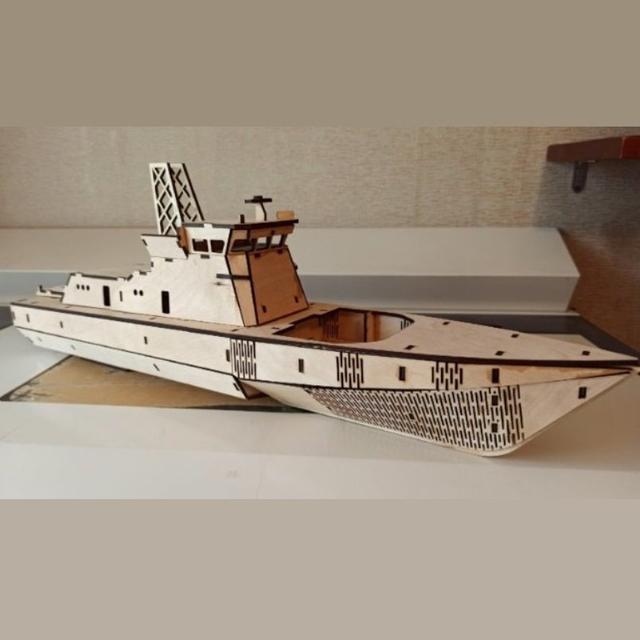 Макет Макет деревянной модели корабля для лазерной резки