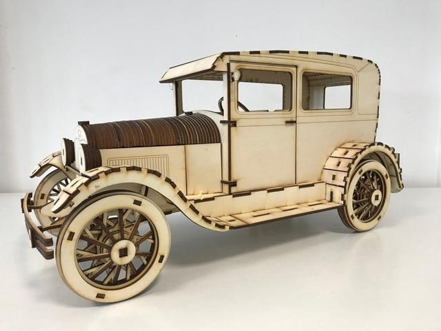 Макет Макет деревянной модели Ford Model A 1927 года для лазерной резки — изображение 2