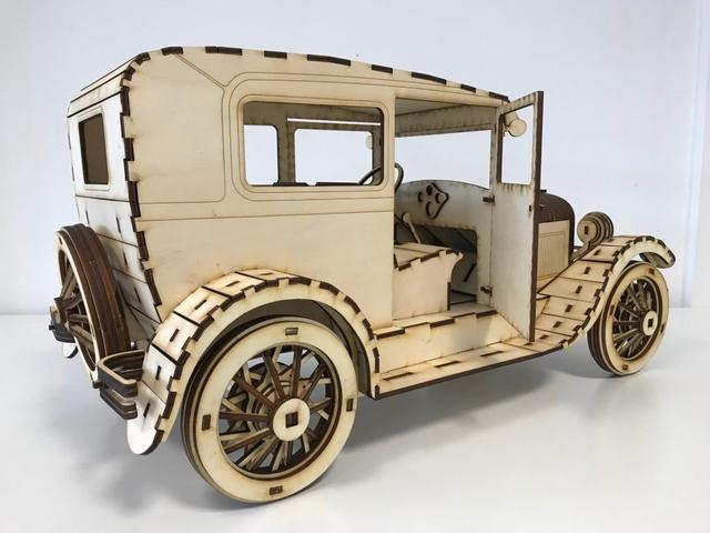 Макет Макет деревянной модели Ford Model A 1927 года для лазерной резки — изображение 4