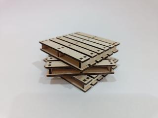 Интересный макет Макет деревянных мини-подставок для паллет для лазерной резки