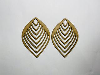 Интересный макет Макет деревянных серёжек-капель для лазерной резки