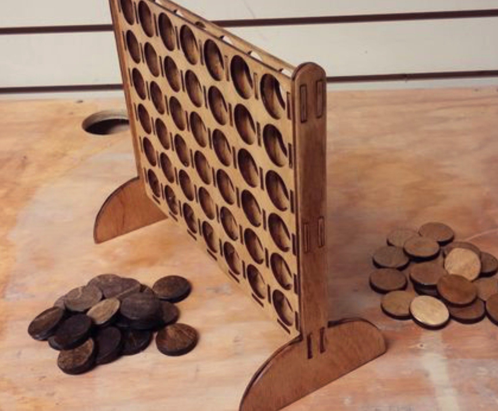 Макет Макет для игры Connect four для лазерной резки