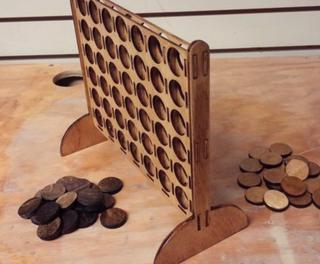 Интересный макет Макет для игры Connect four для лазерной резки
