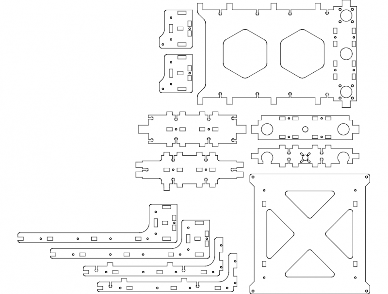 Макет Макет для лазерного станка по дереву Ulti v10 формат dxf