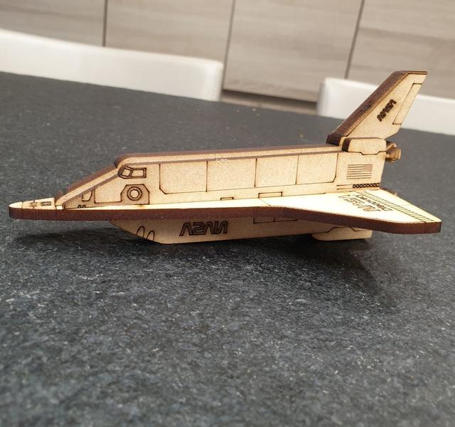 Макет Макет для лазерной резки  космический шаттл Дискавери 3D-модель файл SVG — изображение 2