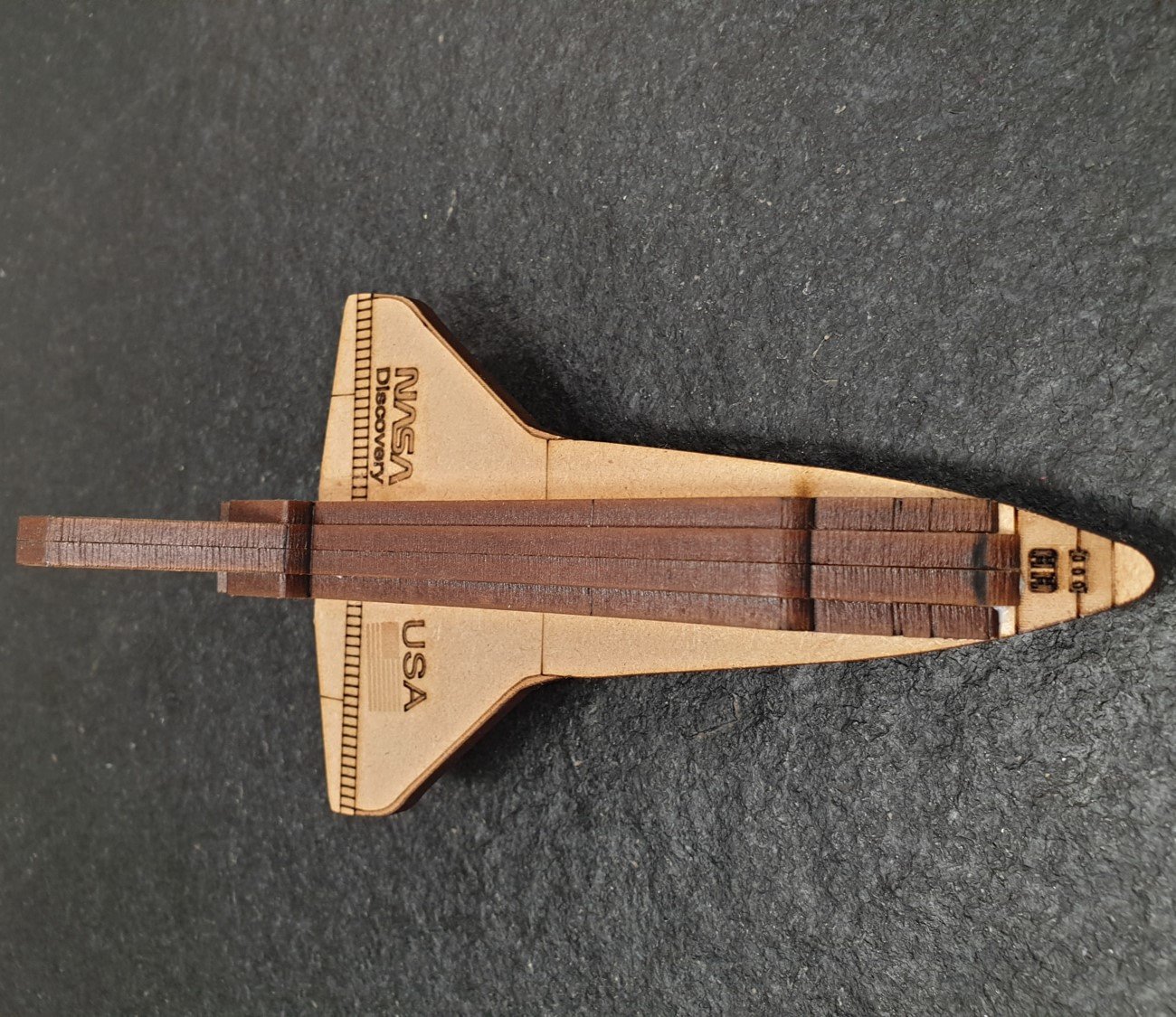 Макет Макет для лазерной резки  космический шаттл Дискавери 3D-модель файл SVG