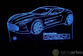 Интересный макет Макет для лазерной резки акрисовой 3D-лампы в виде спорткара Aston Martin One-77 для станка