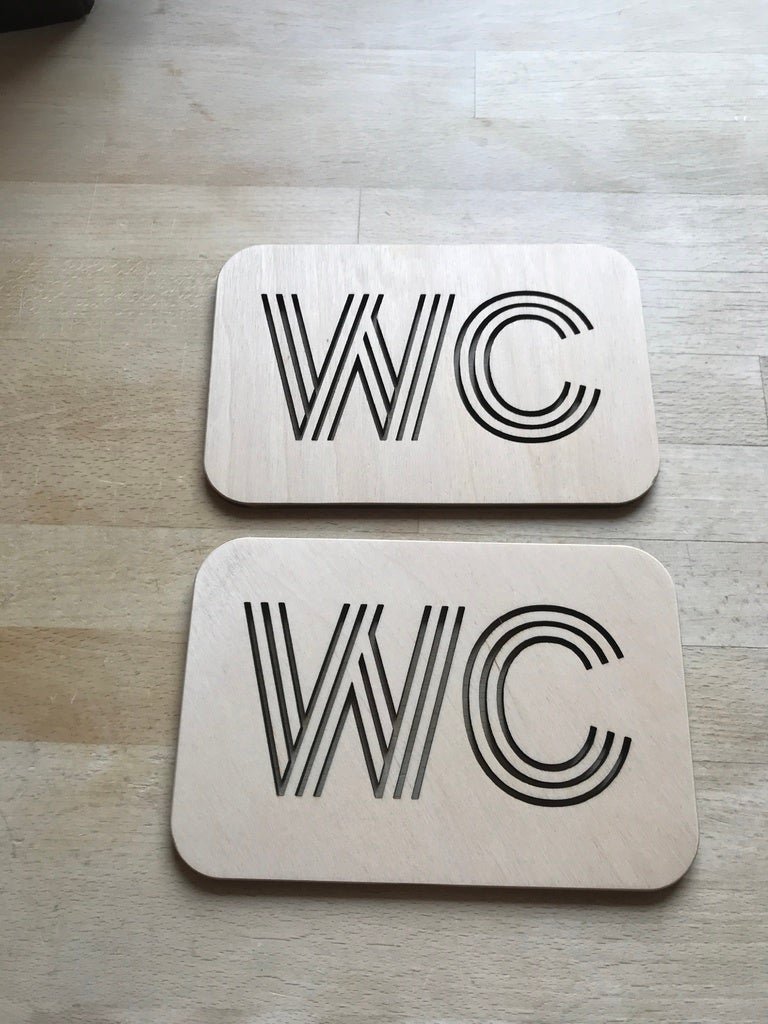 Макет Макет для лазерной резки вывески туалета SVG-файл