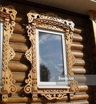Интересный макет Макет для лазерной резки декора окна из дерева в формате SVG