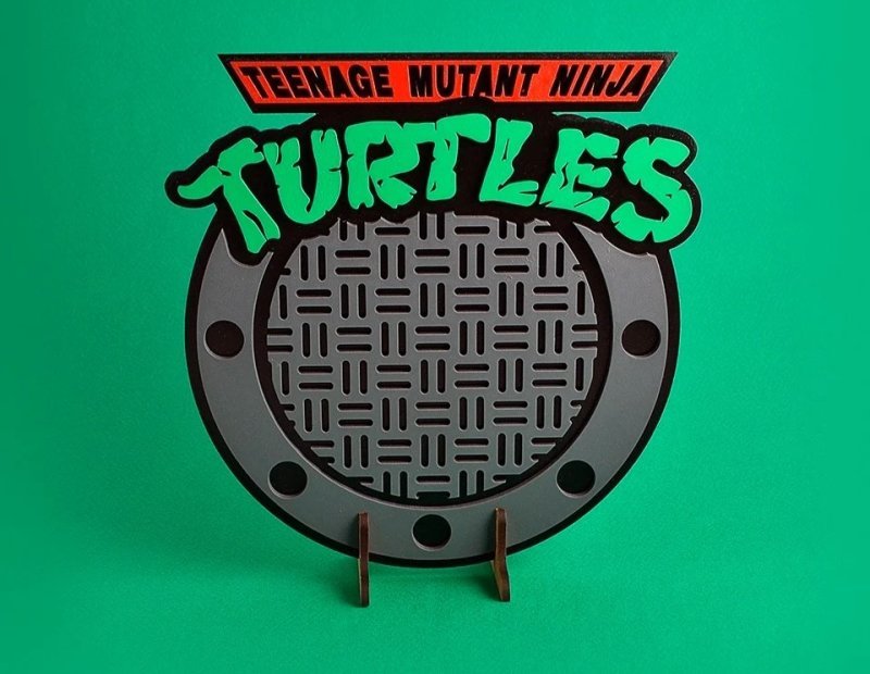 Макет Макет для лазерной резки декора с Черепашками-ниндзя TMNT в формате SVG