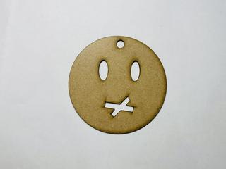 Интересный макет Макет для лазерной резки деревянного смайлика рот закрыт