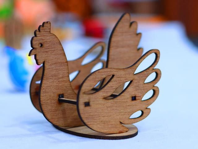 Макет Макет для лазерной резки деревянной пасхальной курицы 3 мм — изображение 7