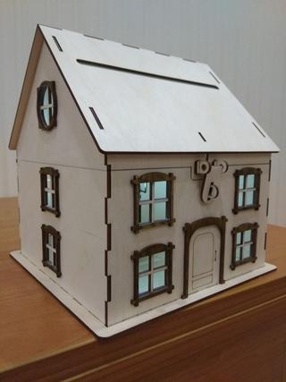 Интересный макет Макет для лазерной резки домашняя копилка-свинка