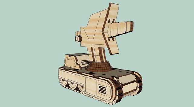 Макет Макет для лазерной резки звуковой танк Dune 2 — изображение 3