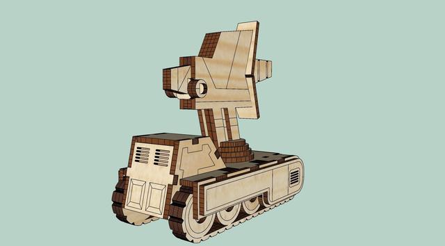 Макет Макет для лазерной резки звуковой танк Dune 2 — изображение 1
