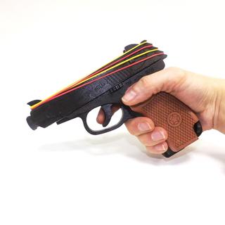 Интересный макет Макет для лазерной резки игрушечного пистолета в виде резиновой ленты дерево