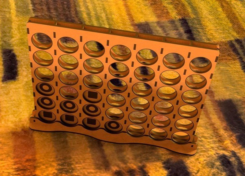 Макет Макет для лазерной резки игры соединялки connect four в формате SVG