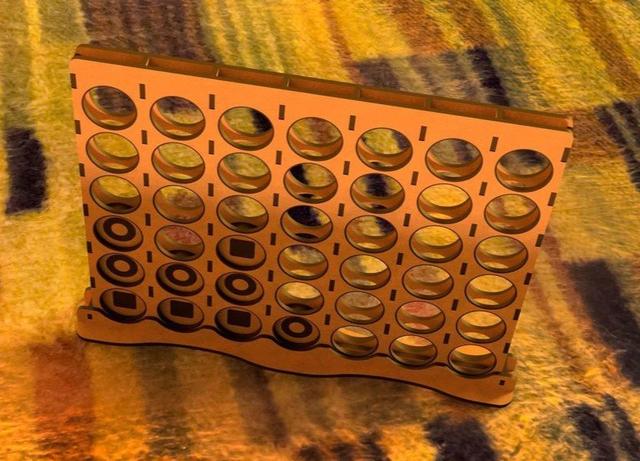 Макет Макет для лазерной резки игры соединялки connect four в формате SVG — изображение 2