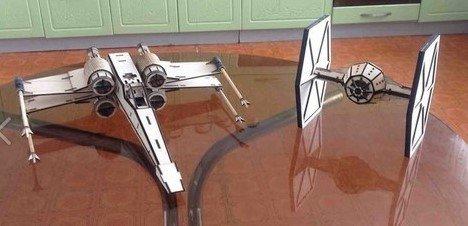 Макет Макет для лазерной резки истребителя X-wing 3 мм файл SVG — изображение 2