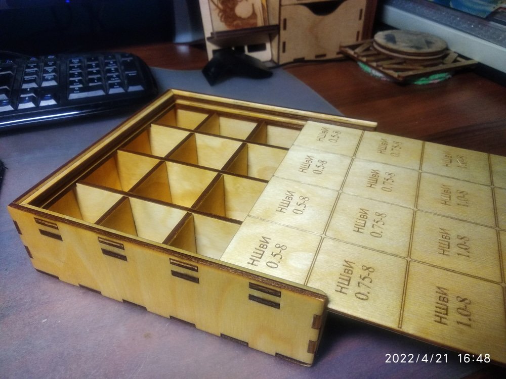 Макет Макет для лазерной резки коробка для хранения мелких предметов