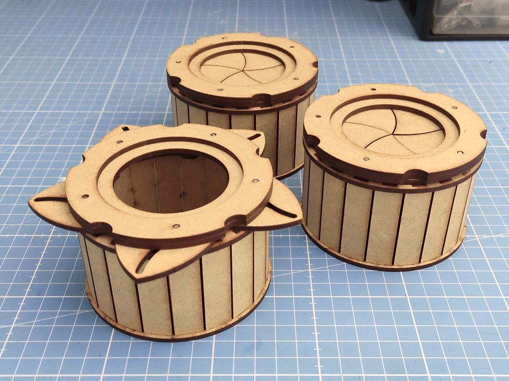 Макет Макет для лазерной резки коробки в виде радужки формат dxf
