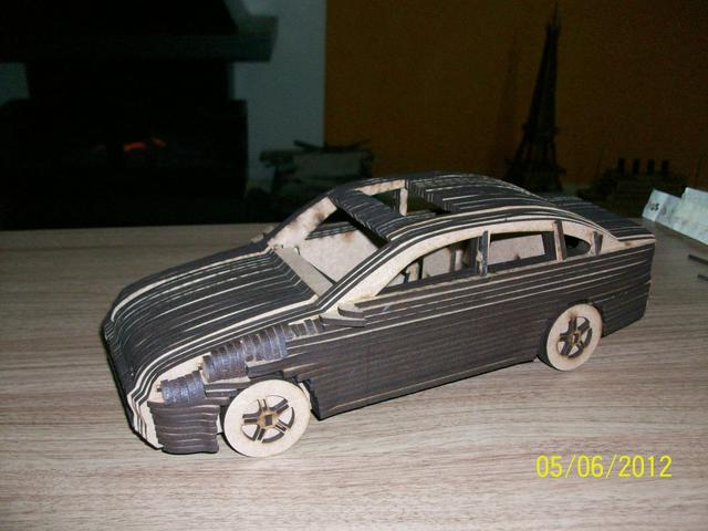 Макет Макет для лазерной резки модели автомобиля Opel Vectra в виде 3D-паззла 3 мм в формате DXF — изображение 2