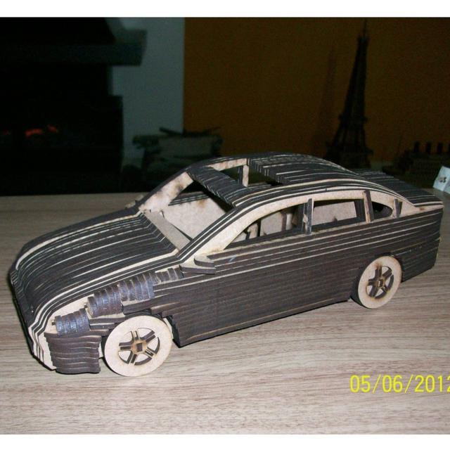 Макет Макет для лазерной резки модели автомобиля Opel Vectra в виде 3D-паззла 3 мм в формате DXF — изображение 1