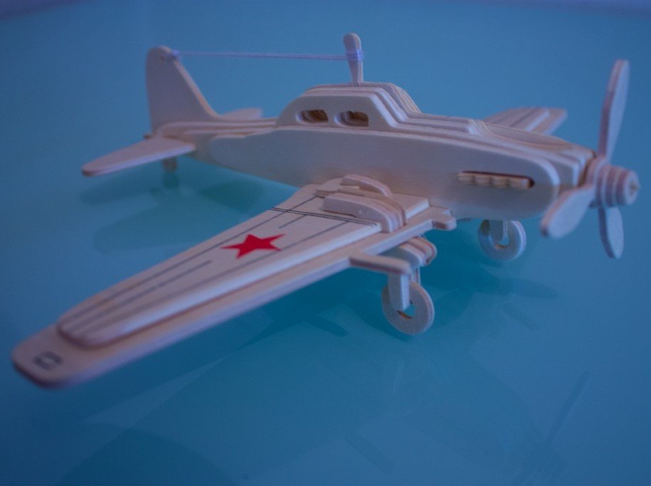 Макет Макет для лазерной резки модели штурмовика Ильюшин Ил-2 для 3D-пазла