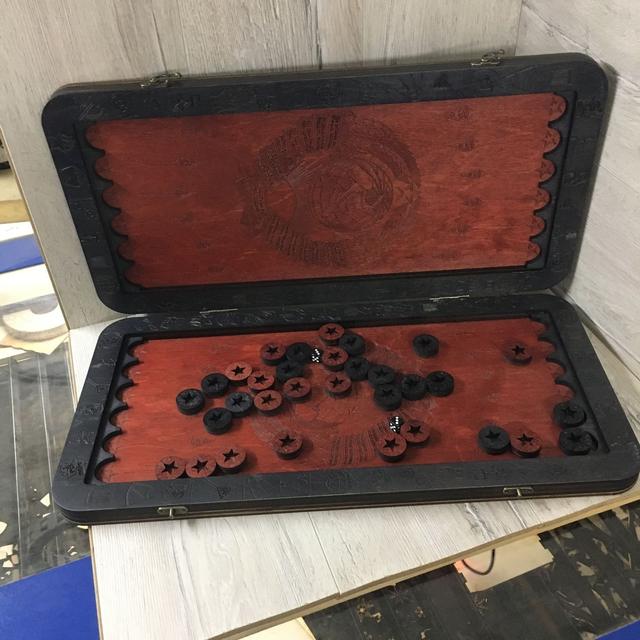 Макет Макет для лазерной резки набора для игры в нарды из дерева — изображение 2