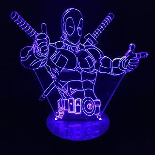 Интересный макет Макет для лазерной резки настольной лампы с 3D-иллюзией в стиле Дэдпула