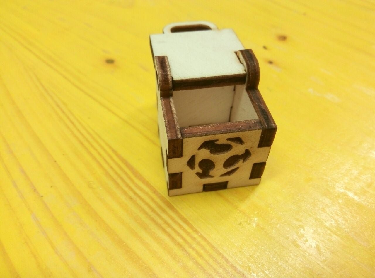 Макет Макет для лазерной резки небольшой простой коробки 3x3x3 см толщина 4 мм