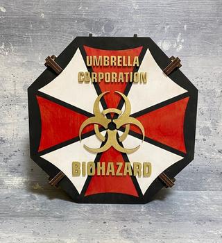 Интересный макет Макет для лазерной резки подарочный набор с символикой Umbrella Corporation Resident Evil Biohazard для водки