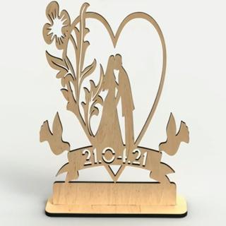 Интересный макет Макет для лазерной резки подставки для свадьбы